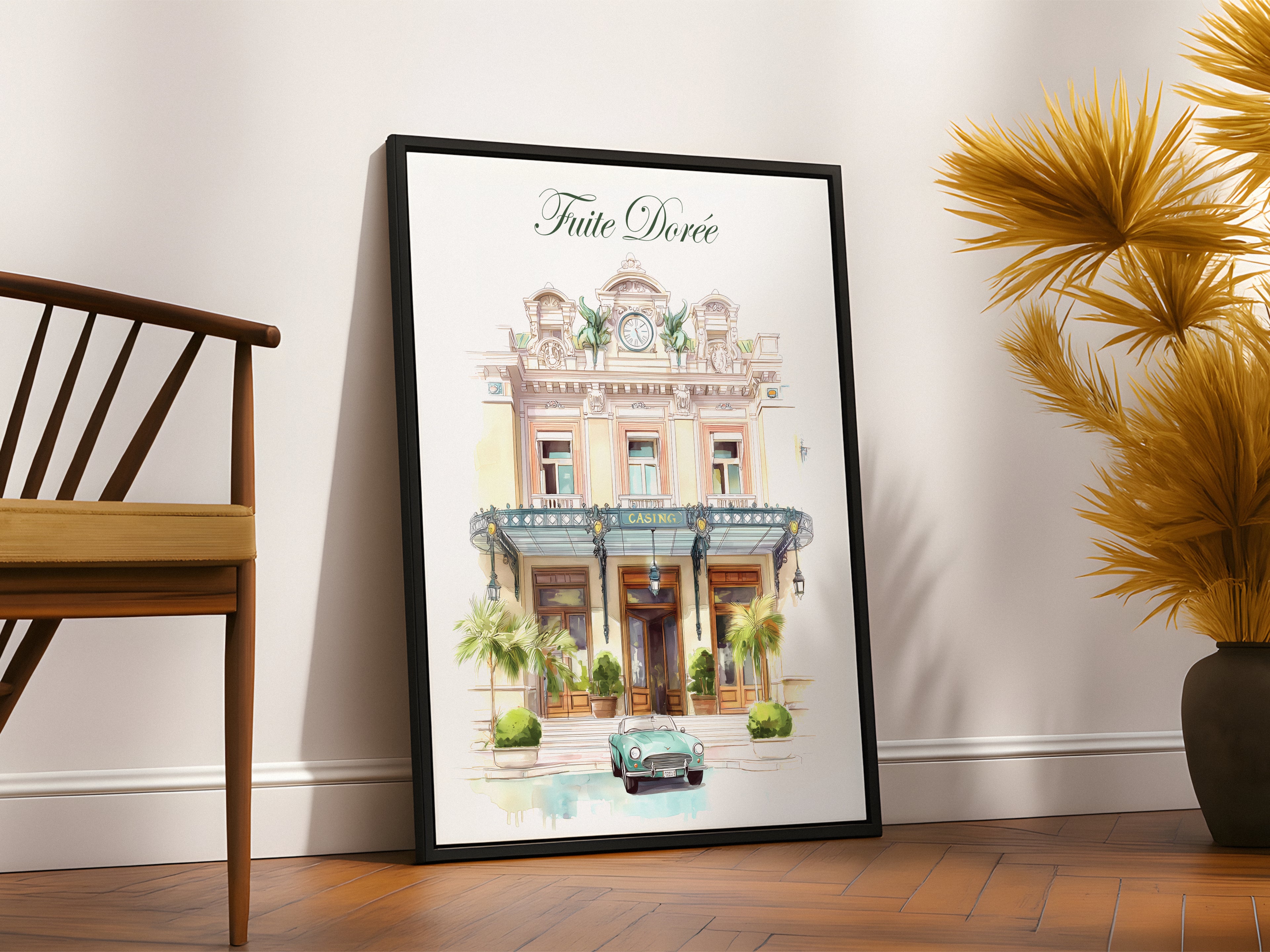 Fuite Dorée Luxury Architecture Wall Art