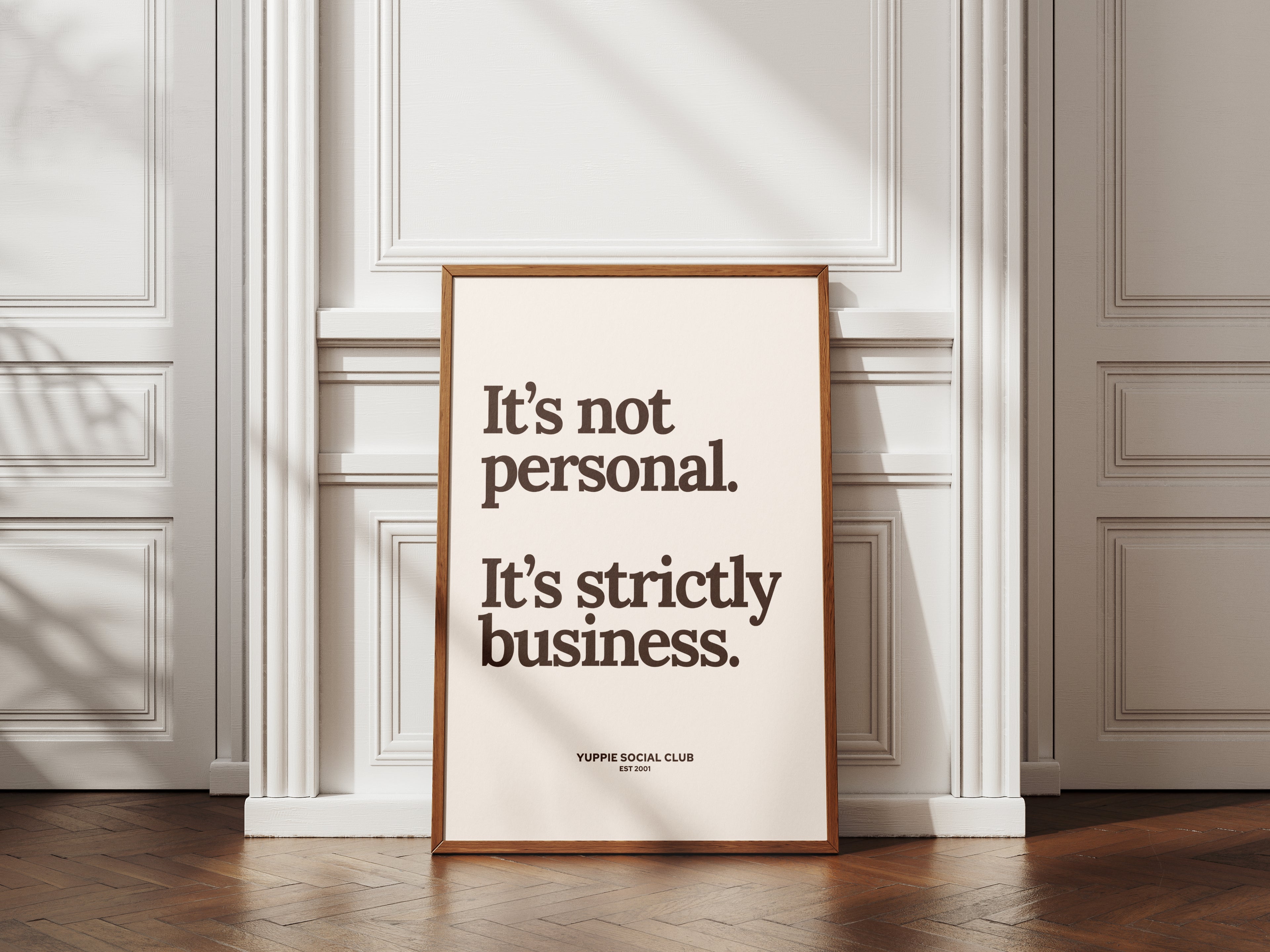 It's Not Personal Quote Poster