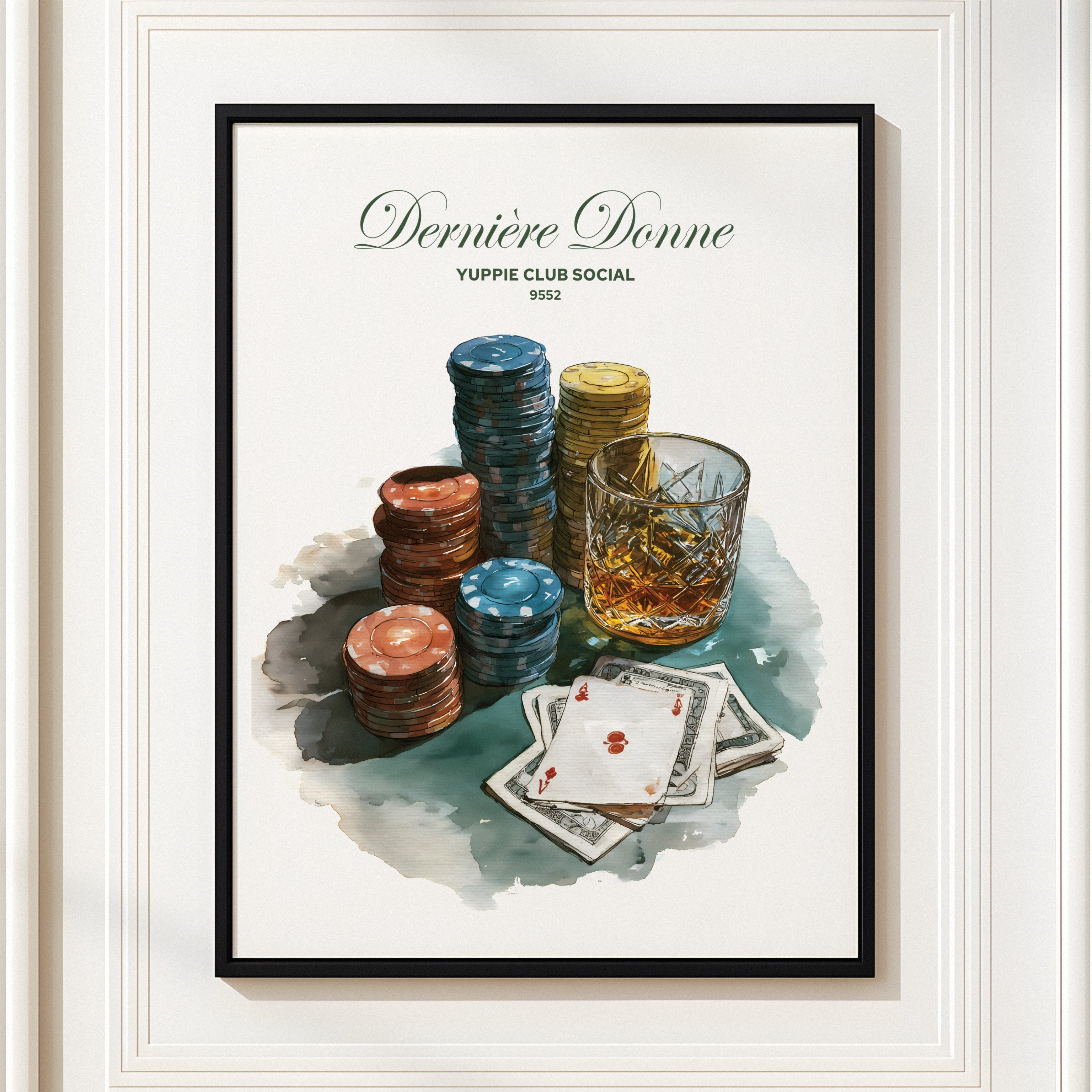 Dernière Donne Luxury Poker Wall Art