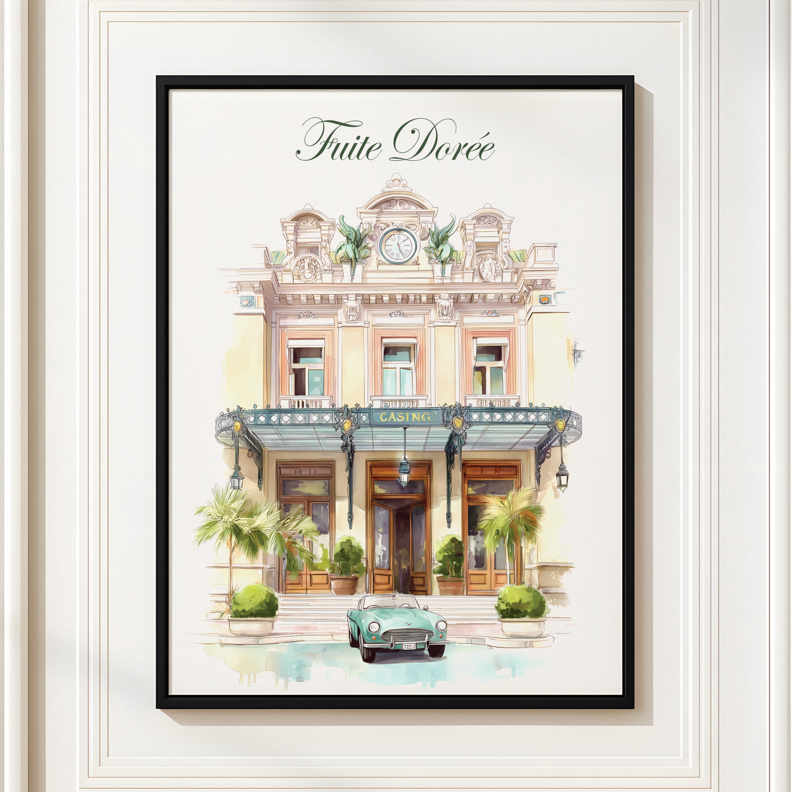 Fuite Dorée Luxury Architecture Wall Art