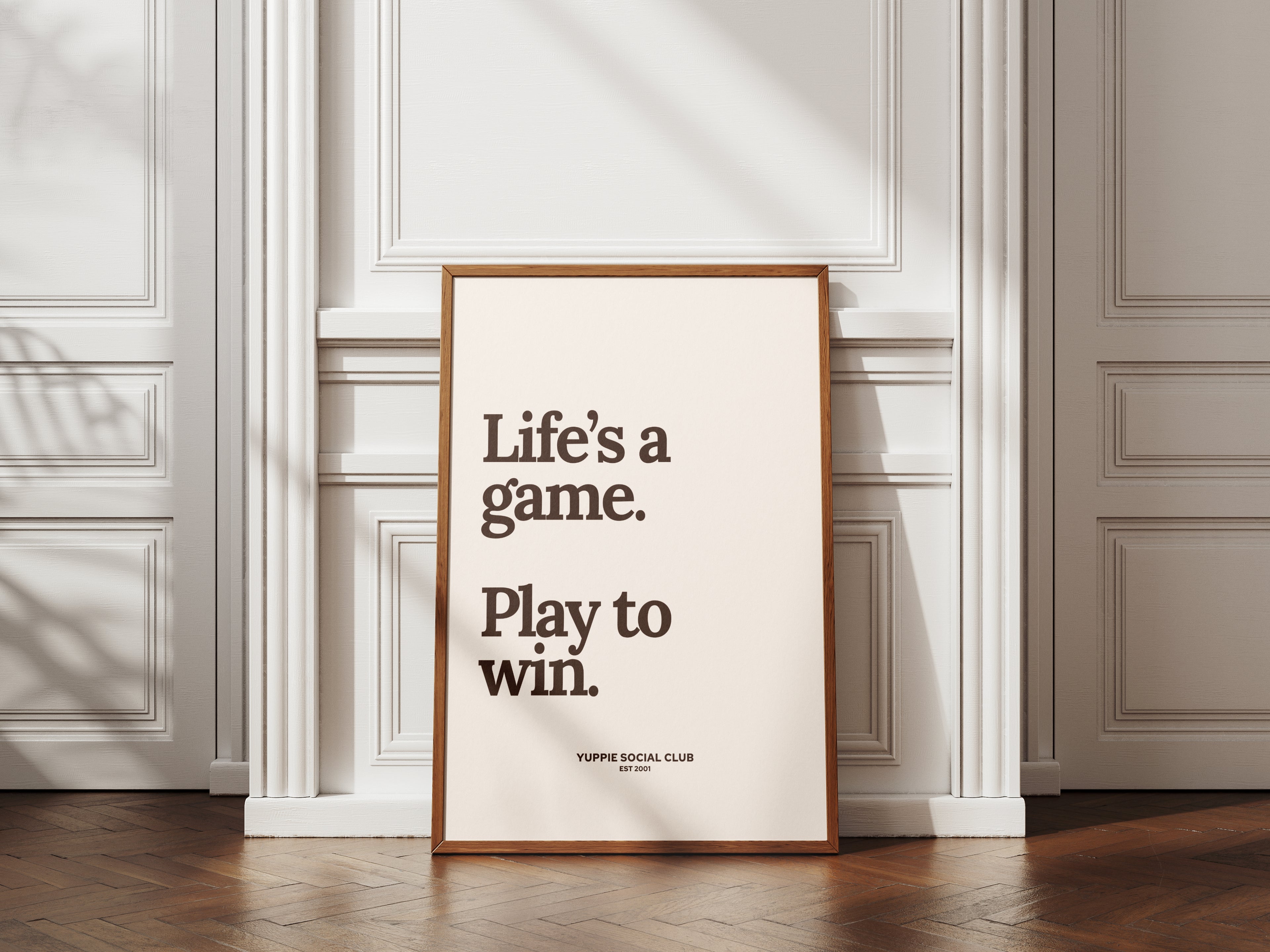 Life's A Game Quote Poster