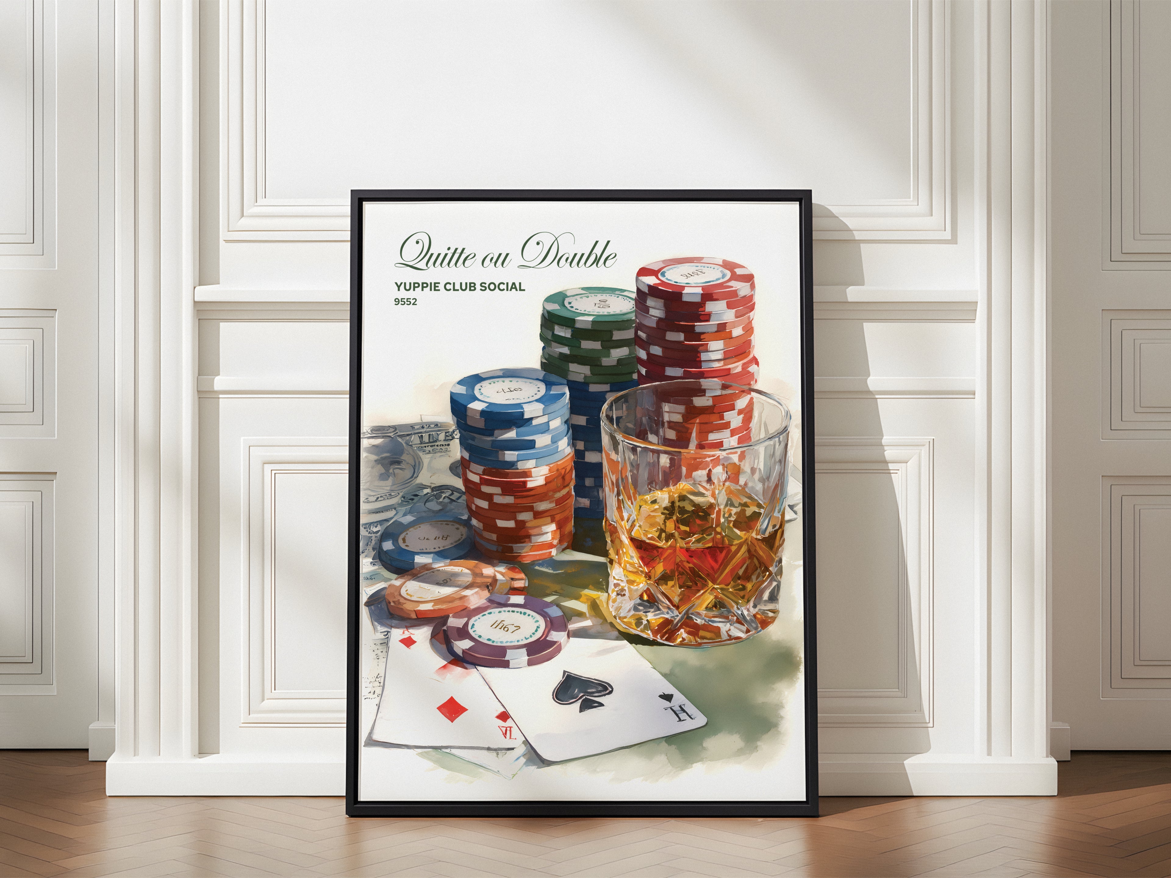 Quitte ou Double Poker Night Wall Art