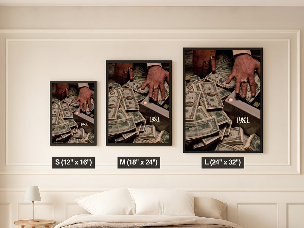 Scarface 1983 Money Counter Poster